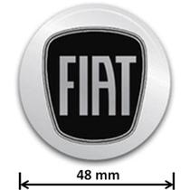 Emblema Adesivo Decorativo Fiat 48mm Preto