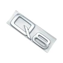 Emblema Adesivo Em Letras E Números 3D Cromados Pretos Para Porta-Malas De Carros Audi Q2 Q3 Q5 Q7