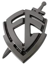 Emblema Adesivo Escudo da Fe Cromado Para Carros e Motos Emblema Adesivo Escudo da Fe Cromado Para Carros e Motos