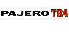 Emblema Adesivo Pajero Tr4 Mitsubishi Preto