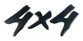 Emblema Adesivo Resinado 4x4 Preto S-10 Blazer Silverado