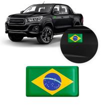 Emblema Adesivo Resinado Bandeira Brasil Países 8x5 cm - Leandrini