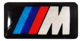 Emblema Adesivo Resinado Bmw M 2x1 Cms Cor Adesivo Volante