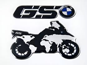 Emblema Adesivo Resinado BMW Motorrad Cromado 10x9cm