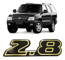 Emblema Adesivo Resinado Chevrolet 2.8 Dourado S10r04