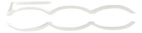 Emblema Adesivo Resinado Compatível Fiat 500 Branco Emblema Adesivo Resinado Compatível Fiat 500 Branco