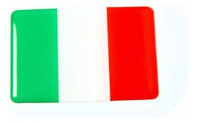Emblema Adesivo Resinado Fiat Bandeira Itália RS14 Emblema Adesivo Resinado Fiat Bandeira Itália RS14