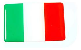 Emblema Adesivo Resinado Fiat Bandeira Itália RS14 Emblema Adesivo Resinado Fiat Bandeira Itália RS14