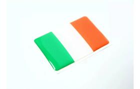 Emblema Adesivo Resinado Fiat Bandeira Itália RS14 Emblema Adesivo Resinado Fiat Bandeira Itália RS14