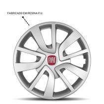 Emblema Adesivo Resinado Fiat Vermelho 4un 40mm