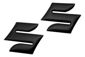 Emblema Adesivo Resinado Logo Tanque Suzuki Preto Par Emblema Adesivo Resinado Logo Tanque Suzuki Preto Par