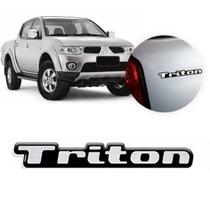 Emblema Adesivo Resinado Mitsubishi TRITON L200 Escovado P