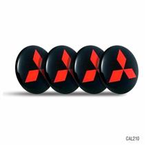 Emblema Adesivo Resinado Para Calota Mitsubishi 58mm Jogo