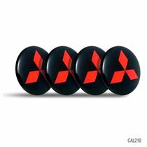 Emblema Adesivo Resinado Para Calota Mitsubishi 68mm Jogo
