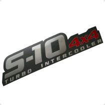 Emblema Adesivo S10 4x4 Turbo Intercooler Aço Escovado