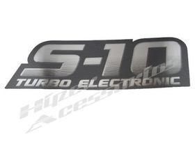 Emblema Adesivo S10 Turbo Electronic Aço Escovado