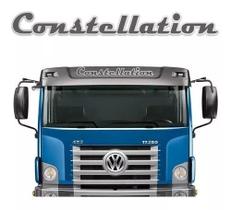 Emblema Adesivo Volks Constellation Aço Escovado Quebrasol