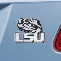Emblema automático FANMATS 14800 LSU Tigers 3D em metal cromado Emblema automático FANMATS 14800 LSU Tigers 3D em metal cromado