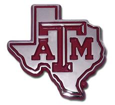 Emblema automático Texas A&M Aggies Metal com acabamento marrom