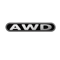 Emblema Awd Asx Outlander Adesivo Traseiro Preto Mitsubishi