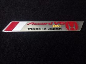 Emblema Badge Em Metal Para Accord V6 Made In Japan