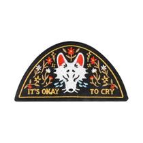 Emblema Bordado Inspirador Com Desenho De Raposa E Flores Para Roupas, Jaquetas, Bonés De