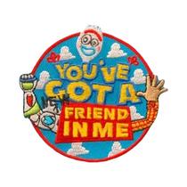 Emblema Bordado 'Você Tem Um Novo Amigo Em Mim' Para Aplicar Em Roupas, Bonés, Bolsas, Jaquetas E
