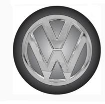 Emblema Calota 51mm Vw Degrade (4 Un) Emblema Calota 51mm Vw Degrade (4 Un)