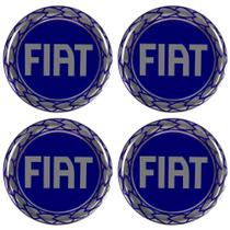 Emblema Calota Fiat 48mm Azul Raiado O Estradão