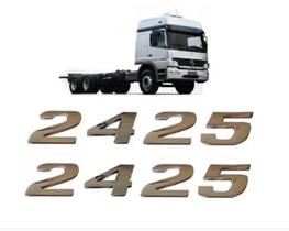Emblema Caminhão Mb Atego 2425 Cromado Lateral (par) Emblema Caminhão Mb Atego 2425 Cromado Lateral (par)