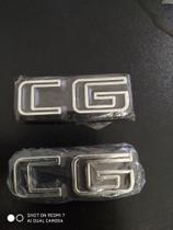Emblema cg preto material acrílico com dupla face fácil aplciação