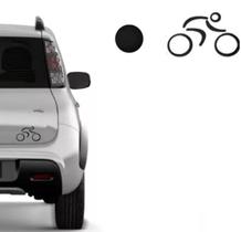 Emblema Ciclista Bike Adesivo Decorativo Carro Auto Preto