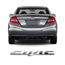 Emblema Civic Cromado Tampa Traseira 2012/2016