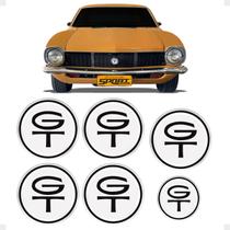 Emblema Compatível Maverick GT Miolo da Roda/Volante Branco Emblema Compatível Maverick GT Miolo da Roda/Volante Branco