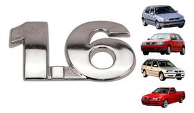 Emblema Cromado 1.6 Vw Gol Parati Saveiro G3 G4 Golf Fox Emblema Cromado 1.6 Vw Gol Parati Saveiro G3 G4 Golf Fox