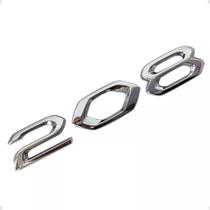 Emblema Cromado 208 Para Peugeot 2019 2020 Tampa
