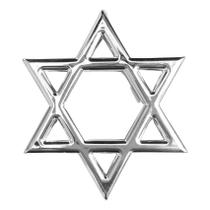 Emblema Cromado Estrela de Davi Universal Carro Moto 7,5 x 6,5 cm Emblema Cromado Estrela de Davi Universal Carro Moto 7,5 x 6,5 cm