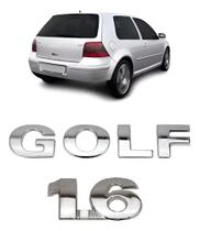 Emblema Cromado Golf 1.6 Traseira Mala 1999 00 2001 A 2006 Emblema Cromado Golf 1.6 Traseira Mala 1999 00 2001 A 2006