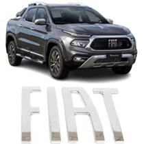Emblema cromado grade dianteira fiat toro 2021 até 2025 Emblema cromado grade dianteira fiat toro 2021 até 2025
