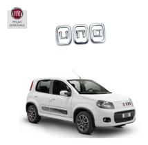 Emblema Cromado Uno Tampa Traseira Novo Original Fiat 100192450