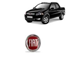 Emblema da Frente Fiat Strada Vermelho Adesivo