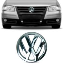 Emblema da grade dianteira vw gol/parati/saveiro giv 06/13 polo 03/06 fox 03/10 cromado vazado