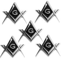 Emblema de carro CREATRILL Masonic Mason quadrado cromado