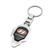 Emblema De Chave De Carro Em Metal E Couro Para Hyundai Elantra, Kona, I10, I20, I30, Ix25, Ix35,