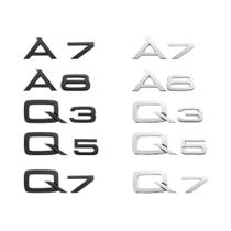 Emblema De Letras E Números 3D Em Cromo Preto Brilhante Para Audi A3 A4 A5 A6 A7 A8 Q2 Q3 Q5 Q7 Emblema De Letras E Números 3D Em Cromo Preto Brilhante Para Audi A3 A4 A5 A6 A7 A8 Q2 Q3 Q5 Q7
