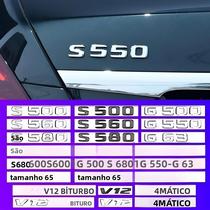 Emblema De Letras Em Fonte Plana 3D Mercedes Benz AMG Classe G S480 S680 S63 G550 G65 4MATIC V8