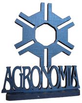 Emblema de mesa, símbolo profissão agronomia formatura - Wood Art