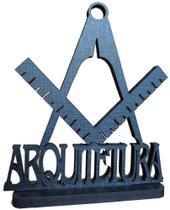 Emblema De Mesa, Símbolo Profissão Arquitetura Formatura - Wood Art