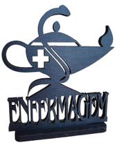 Emblema de mesa, símbolo profissão enfermagem, formatura - Wood Art