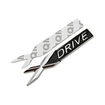 Emblema De Metal 3D BMW X Drive Para Porta-Malas Traseiro E Decalques Laterais Para Série 1 3 5 7